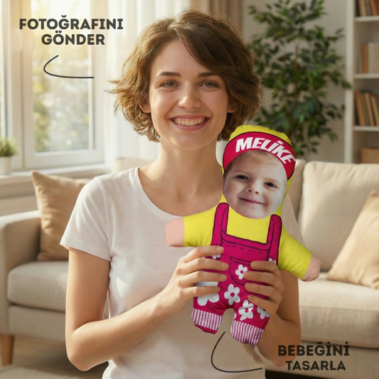 Çocuk baskılı pelüş bebek